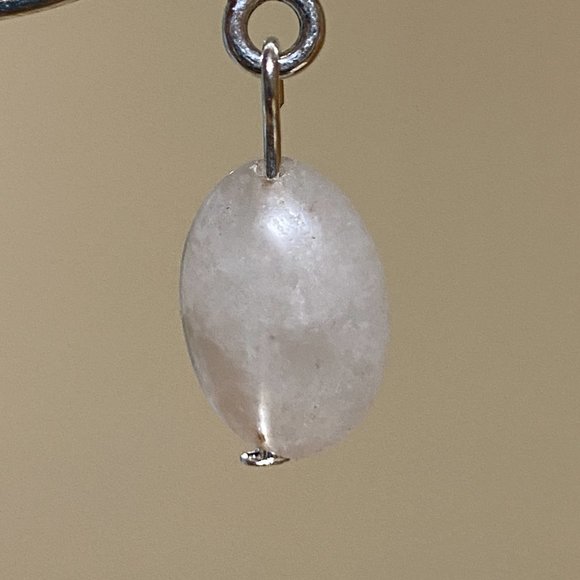 2/$20, Genuine Pink Rose Quartz Celtic Trinity Sterling Silver Earrings - Picture 4 of 9